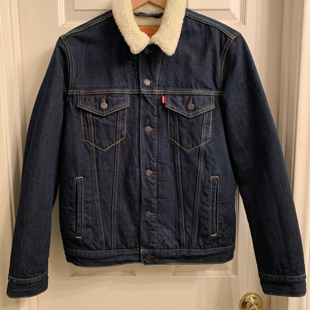 Levi's blue Sherpa Trucker jacket